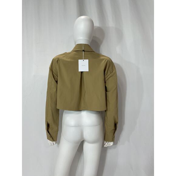 L'Academie x 'Marianna' Tan Selia Cropped Cargo Shirt Size XS - NWT - Picture 3 of 5